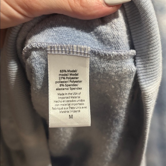 Beyond Yoga Day to Day Pullover in Blue Dream-Gray Cloud Dye - Picture 4 of 7